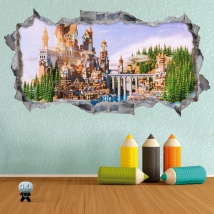 3d hole stickers minecraft video game