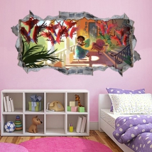 Vinyl broken wall effect 3d disney charm