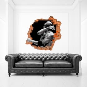 Decorative vinyl 3d basketball michael jordan nba