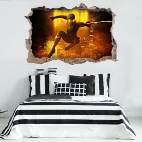 Decorative vinyl hole wall 3d spider-man no way home