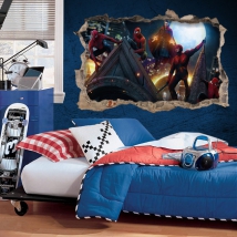 Vinyl and stickers hole wall 3d spider-man no way home