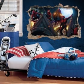 Vinyl and stickers hole wall 3d spider-man no way home