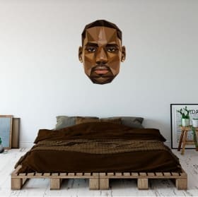 Vinyl and stickers basketball face lebron james