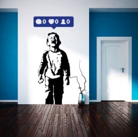 Wall stickers banksy child social networks