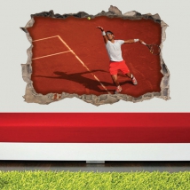Vinyl and stickers 3d tennis player rafa nadal