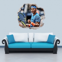 Vinyl wall 3d tennis rafa nadal