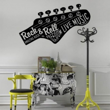 Vinyl and stickers rock and roll music