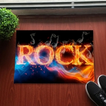 Rock printed rug