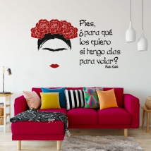 Vinyl and stickers phrase frida kahlo
