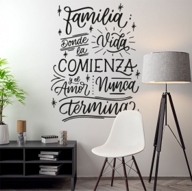 Decorative vinyl romantic phrases Te Quiero