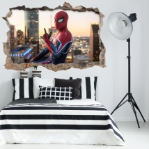 Vinyl wall spider-man miles morales 3d