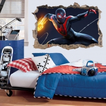 Vinyl and stickers 3d spider-man miles morales