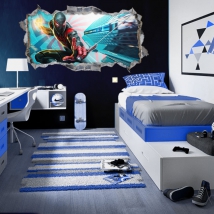 Adhesive vinyls 3d marvel spider-man miles morales