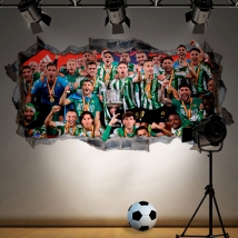 Decorative vinyl 3d soccer real betis balompié