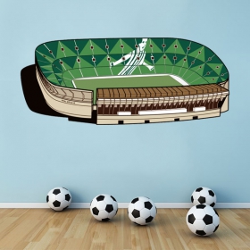 Decorative vinyl illustration real betis football stadium