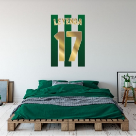 Decorative vinyl shirt number joaquín real betis football