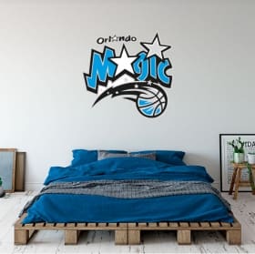 Wall decal basketball nba shield orlando magic
