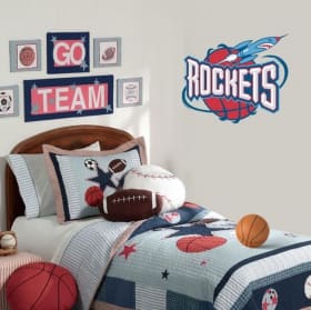 Vinyl and stickers basketball shield nba rockets