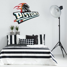 Vinyl and stickers basketball nba shield pistons