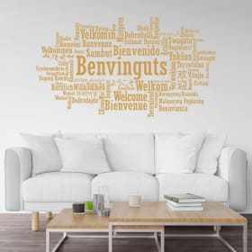 Wall stickers welcome languages catalan