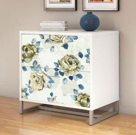 Decorative vinyl flowers for furniture and cabinets