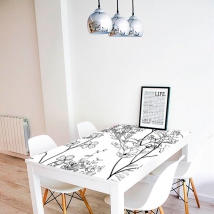 Vinyls and stickers flowers to decorate tables