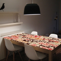 Decorative vinyl love text to decorate tables