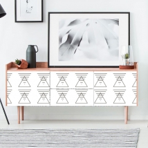 Vinyl for furniture or cabinets triangles and lines