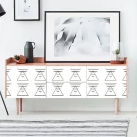 Vinyl for furniture or cabinets triangles and lines