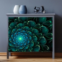Vinyl for furniture or cabinets fractal flower