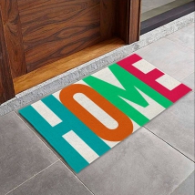 Carpet or doormat home footprints dogs