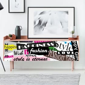 Vinyl for furniture or cabinets fashion and style collage