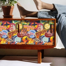 Vinyl for furniture or cabinets surf collage