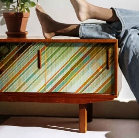 Retro style vinyl for furniture or cabinets