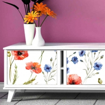 Vinyls flowers for furniture and cabinets