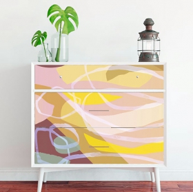 Vinyl illustration to decorate furniture or cabinets