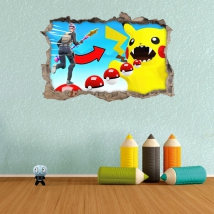 Vinyl stickers 3d fortnite pokémon