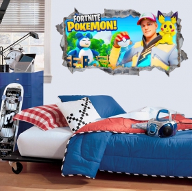 Decorative vinyl 3d fortnite pokémon