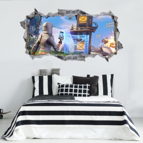 Adhesive vinyl video games fortnite 3d
