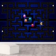 Pac-man video game wallpaper or mural