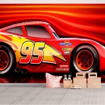 Wallpaper or wall mural disney pixar lightning mcqueen cars 3