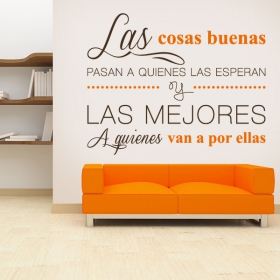 Motivational phrase adhesive decorative vinyl