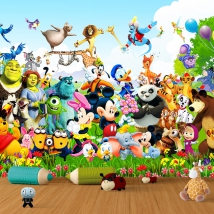 Wall mural or wallpaper disney and pixar movie characters