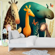 Wall mural or wallpaper strange animals