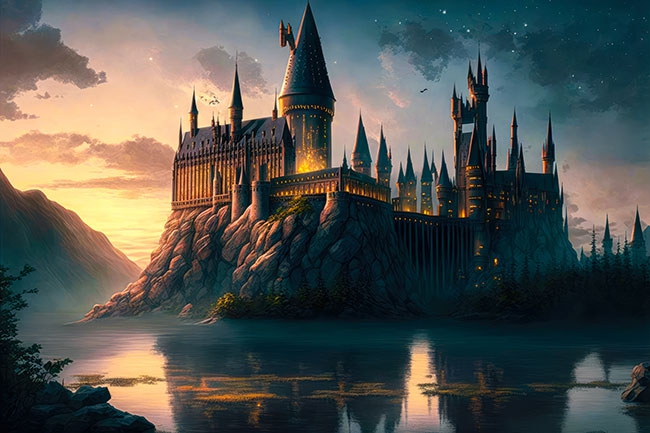 Wall mural or wallpaper harry potter castle