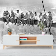 Wall mural or paper old photography workers new york