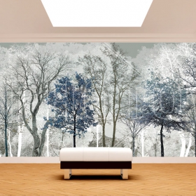 Wall mural or wallpaper autumn image horizontal modern effect