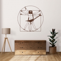 Wall sticker leonardo da vinci vitruvian man