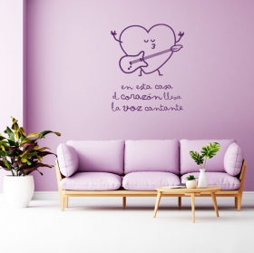 Decorative vinyl romantic phrases Te Quiero