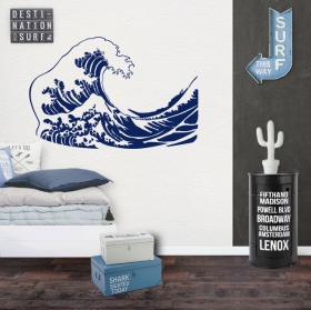 Wall stickers tsunami wave